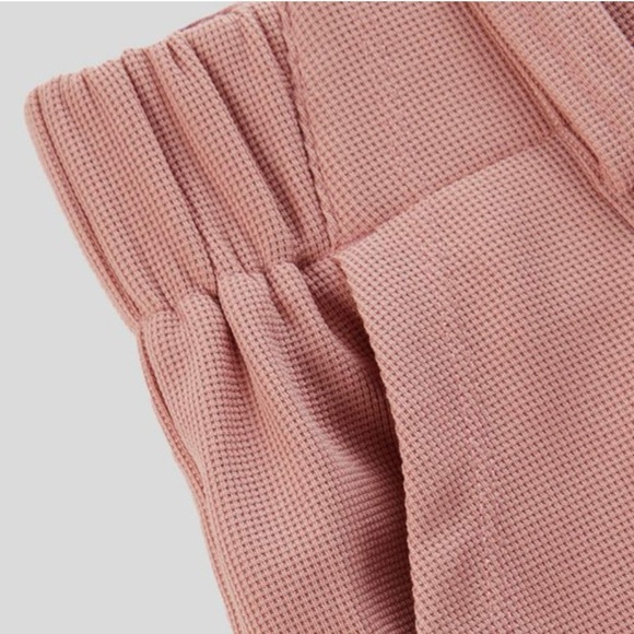 New Halara Flex™ High Waist Wide Leg Waffle Work Pants Rose Tan - Picture 2 of 10